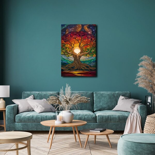 Quadro su tela – Albero della vita mistico e stelle