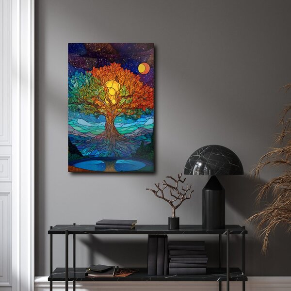 Quadro su tela – Notte magica e albero della vita