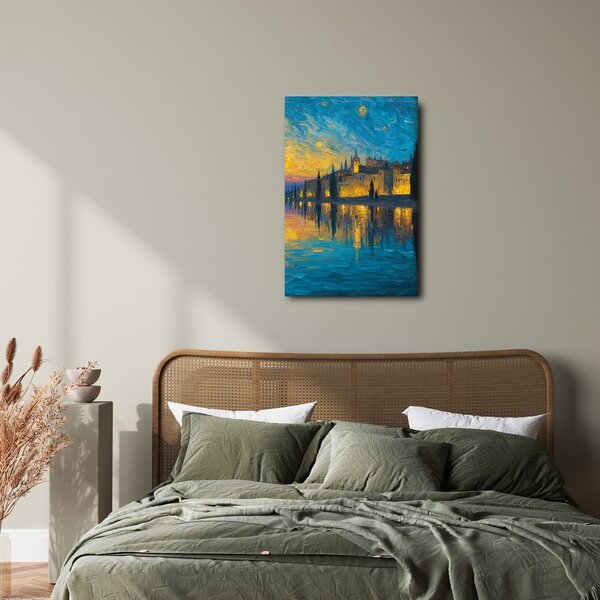 Quadro su tela – Notte tranquilla al lago