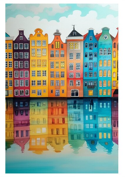 Quadro su tela – Architettura urbana vivace