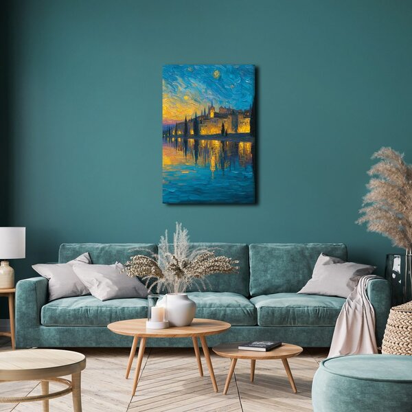 Quadro su tela – Notte tranquilla al lago