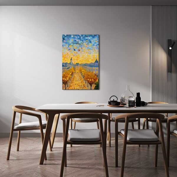 Quadro su tela – Città serale luminosa