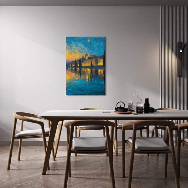 Quadro su tela – Notte tranquilla al lago