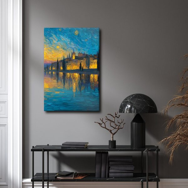 Quadro su tela – Notte tranquilla al lago