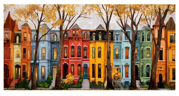 Quadro su tela – Incanto autunnale della città