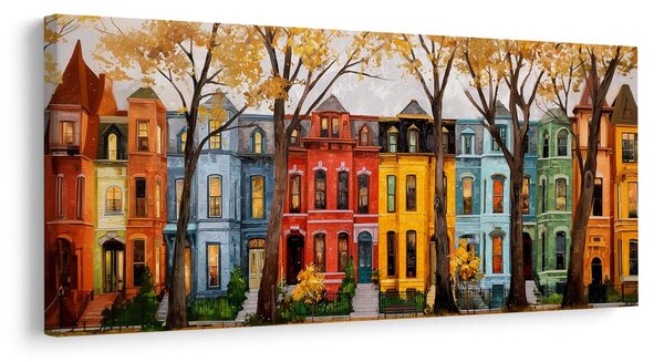 Quadro su tela – Incanto autunnale della città