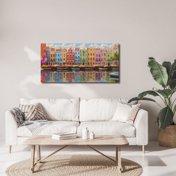 Quadro su tela – Architettura cittadina colorata