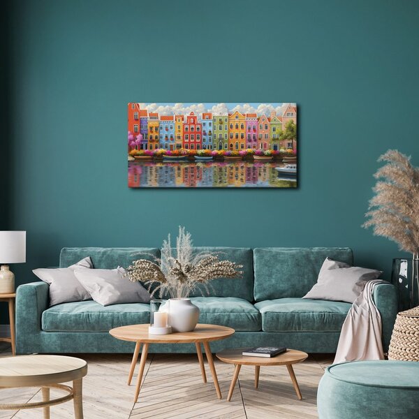 Quadro su tela – Architettura cittadina colorata