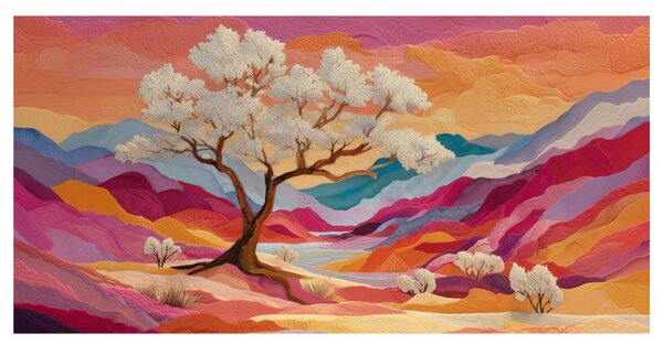 Quadro su tela – Albero della vita nella natura colorata