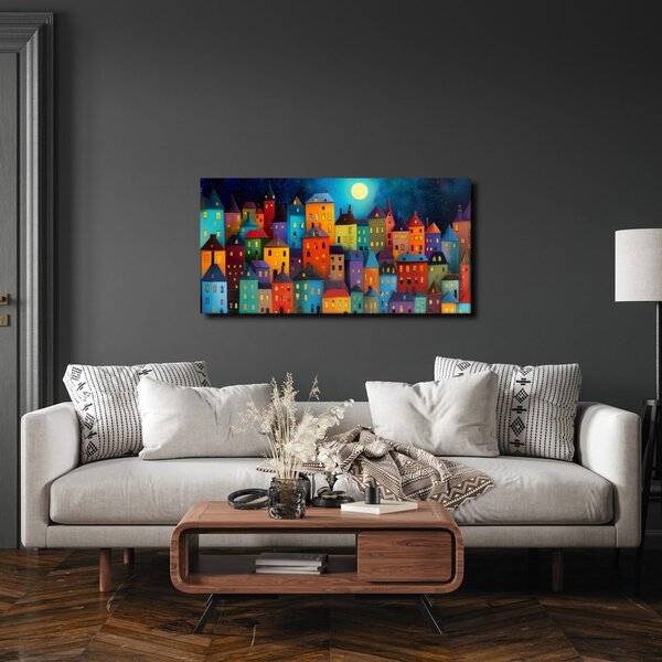 Quadro su tela – Città illuminata di notte