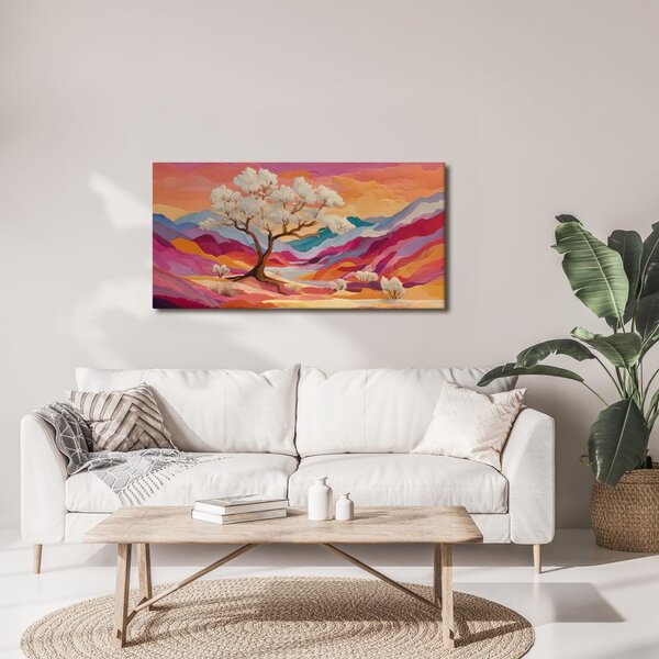 Quadro su tela – Albero della vita nella natura colorata