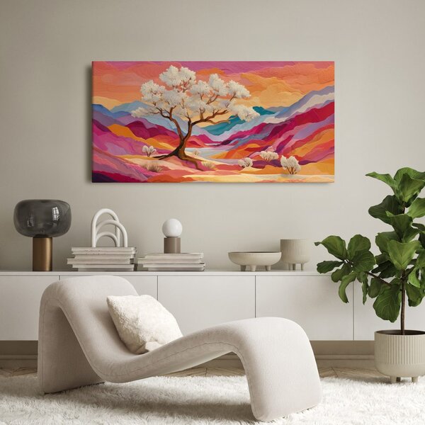 Quadro su tela – Albero della vita nella natura colorata