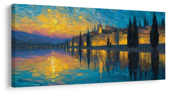 Quadro su tela – Luci serali della città