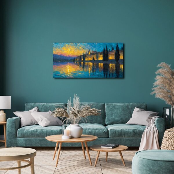 Quadro su tela – Luci serali della città