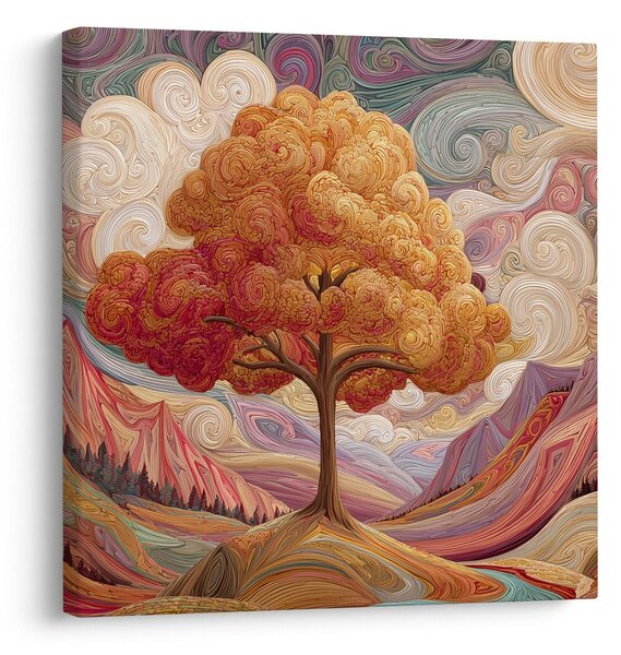 Quadro su tela – Albero della vita mistico nel paesaggio