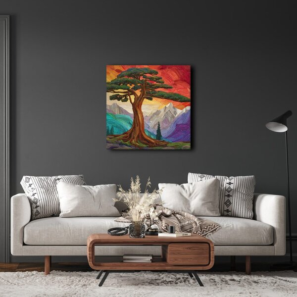 Quadro su tela – Maestoso albero della vita all'alba