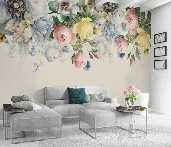 Carta da parati Delicato bouquet floreale, Carta da parati Floreale, u39845 : Uwalls.it