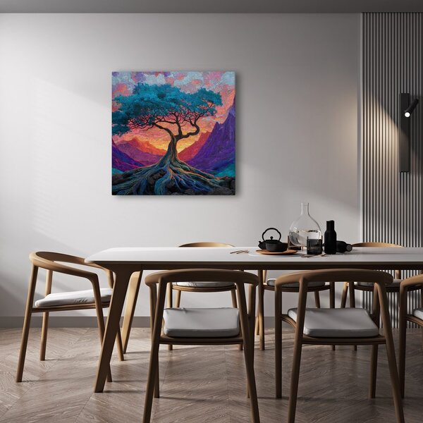 Quadro su tela – Albero della vita al tramonto