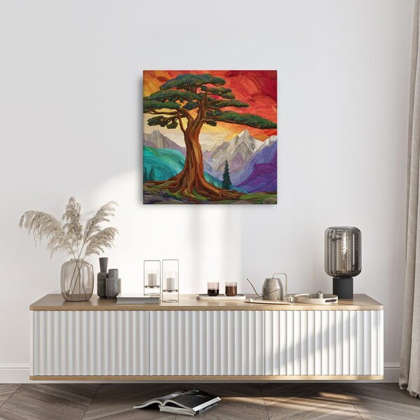 Quadro su tela – Maestoso albero della vita all'alba