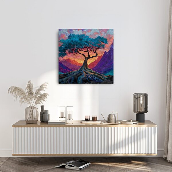 Quadro su tela – Albero della vita al tramonto