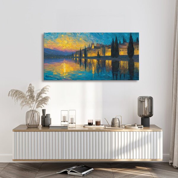 Quadro su tela – Luci serali della città