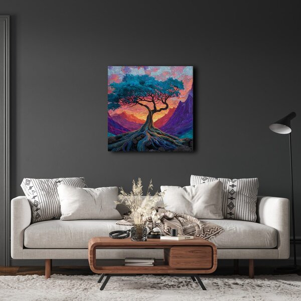 Quadro su tela – Albero della vita al tramonto
