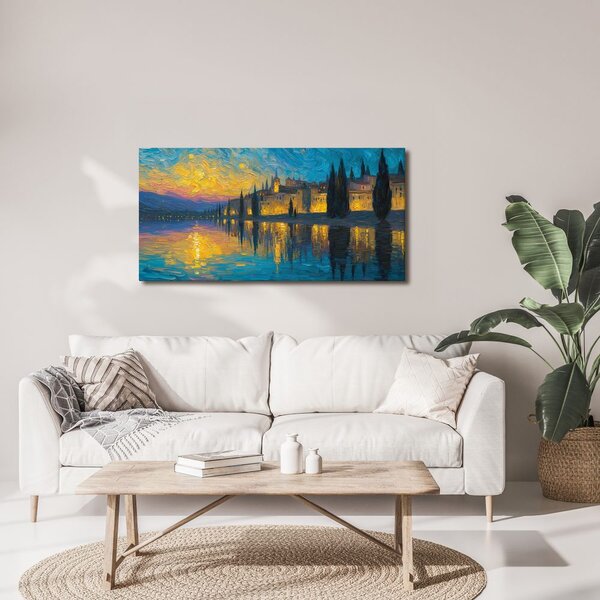 Quadro su tela – Luci serali della città