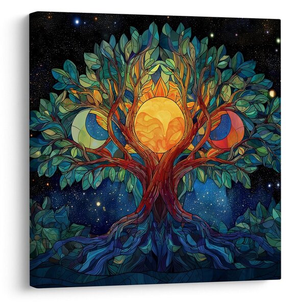 Quadro su tela – Albero della vita con energia cosmica