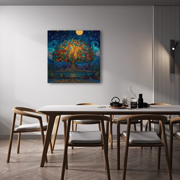 Quadro su tela – Notte magica e albero della vita
