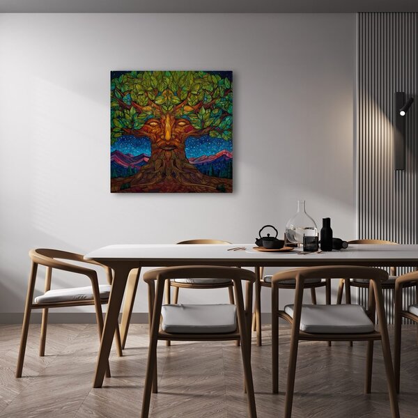 Quadro su tela – Albero della vita sotto le stelle