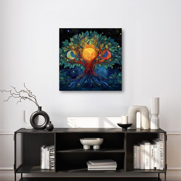 Quadro su tela – Albero della vita con energia cosmica