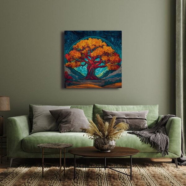 Quadro su tela – Albero della vita sotto le stelle