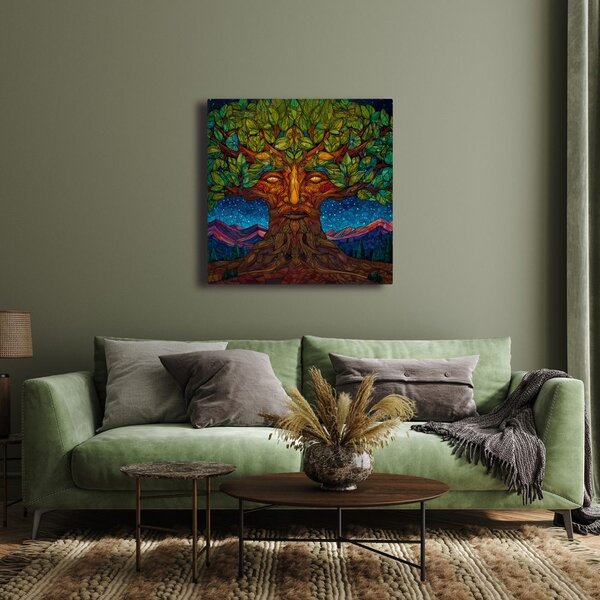 Quadro su tela – Albero della vita sotto le stelle