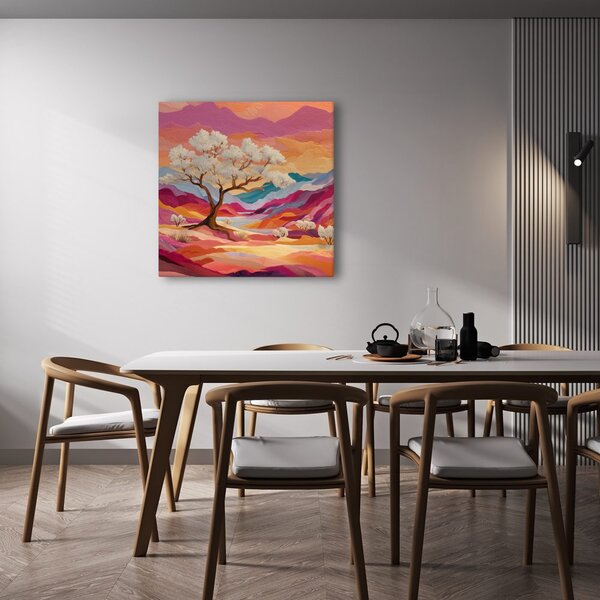 Quadro su tela – Pittoresco albero della vita sulle colline