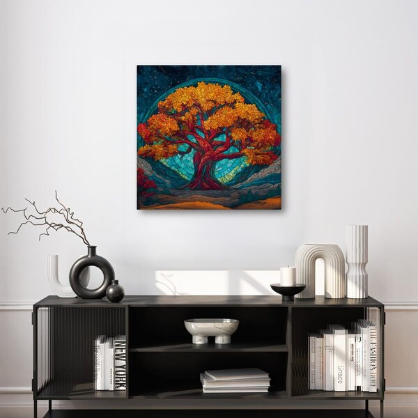Quadro su tela – Albero della vita sotto le stelle