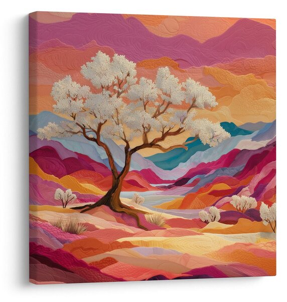 Quadro su tela – Pittoresco albero della vita sulle colline