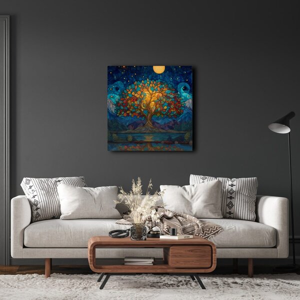 Quadro su tela – Notte magica e albero della vita