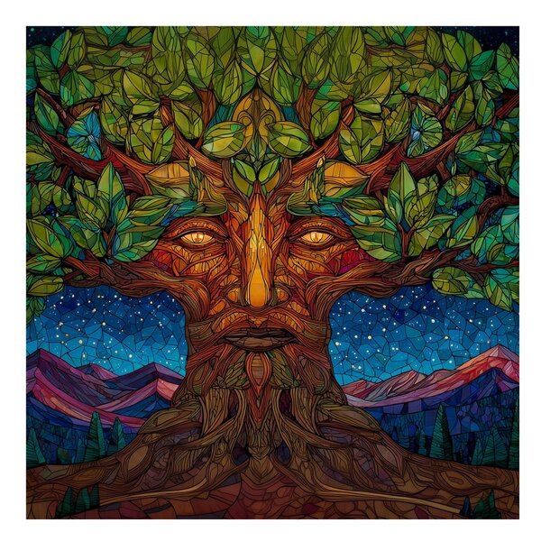 Quadro su tela – Albero della vita sotto le stelle
