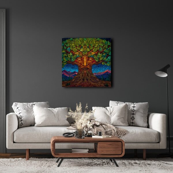 Quadro su tela – Albero della vita sotto le stelle