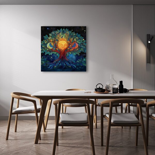 Quadro su tela – Albero della vita con energia cosmica
