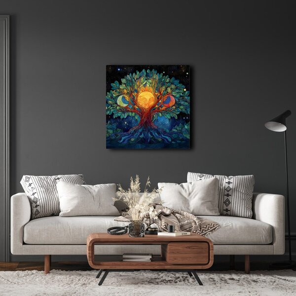 Quadro su tela – Albero della vita con energia cosmica