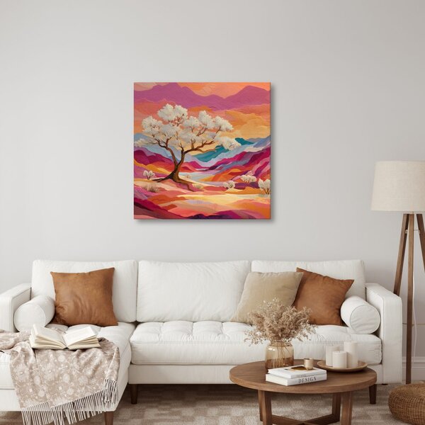 Quadro su tela – Pittoresco albero della vita sulle colline