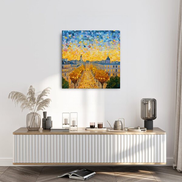 Quadro su tela – Cielo splendente sopra la città