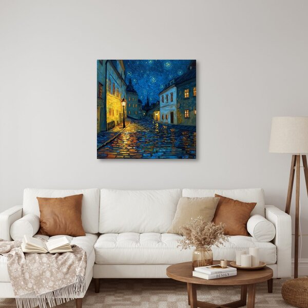 Quadro su tela – Notte di lampade luminose
