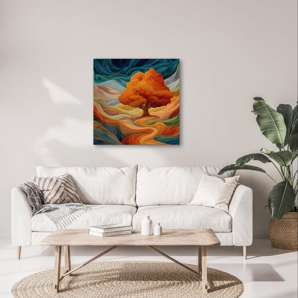 Quadro su tela – Albero della vita colorato nella natura