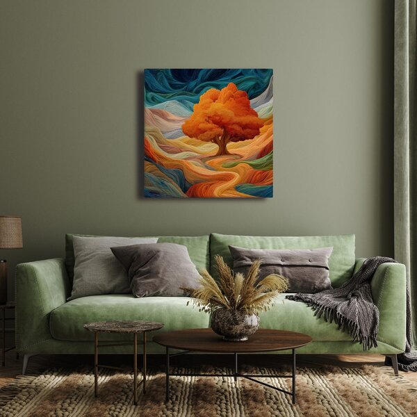 Quadro su tela – Albero della vita colorato nella natura