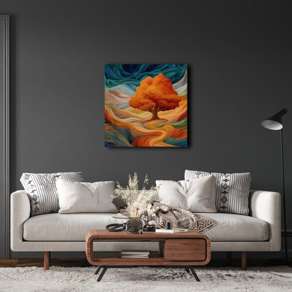 Quadro su tela – Albero della vita colorato nella natura