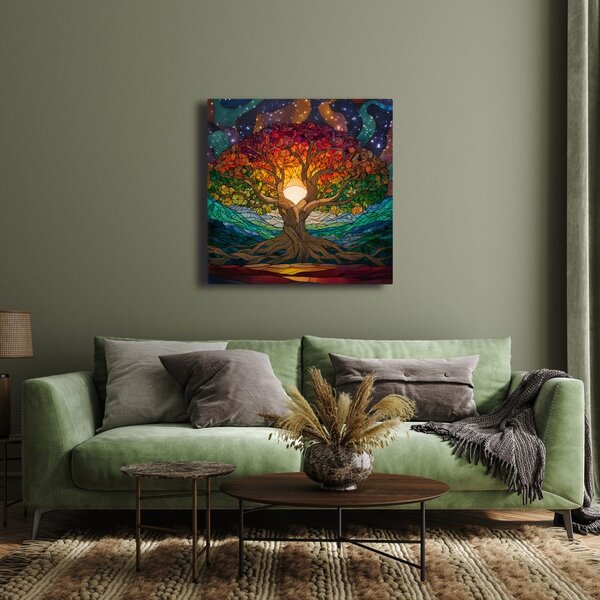 Quadro su tela – Albero della vita di notte