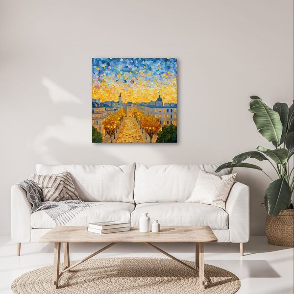Quadro su tela – Cielo splendente sopra la città