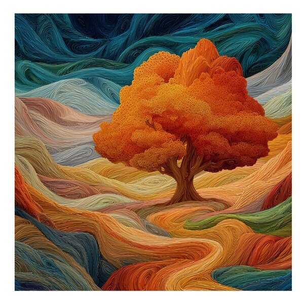 Quadro su tela – Albero della vita colorato nella natura